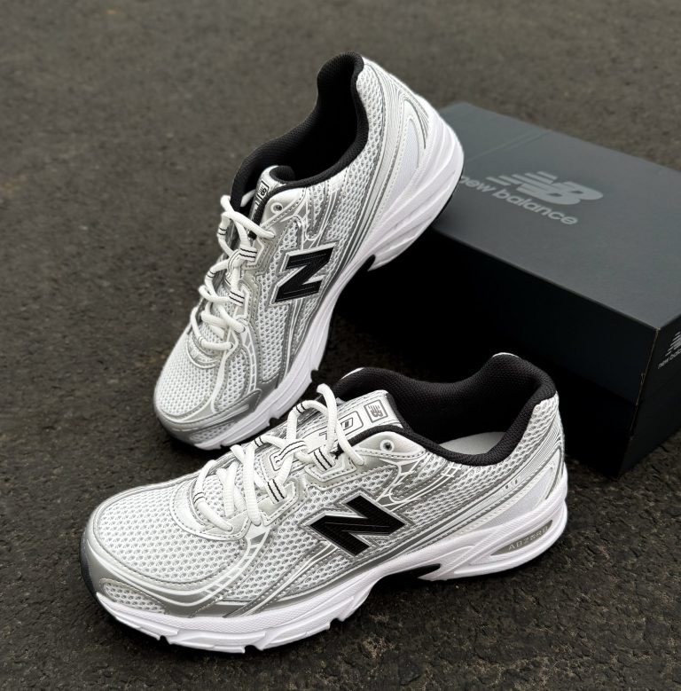 New Balance 740 White Silver Metallic Navy